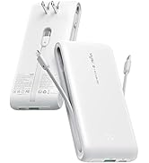VIYISI Portable Charger with Built-in Cables and Wall Plug, 22.5W Fast Charging Phone Charger, 10...