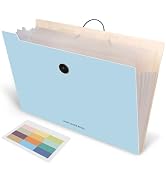 Tuhangcc Expanding File Folder with 8 Pockets,Accordion File Organizer with Labels, Letter A4 Siz...