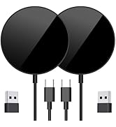 for MagSafe Charger 2 Pack 15W Magnetic Wireless Charging Pad for iPhone 17 16 15 14 13 12 Air Pr...