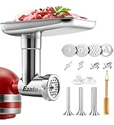 EZATO Stainless Steel Meat Grinder Attachments for KitchenAid, Sausage Stuffer, Compatible with K...