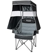Camping Chair with Canopy Shade Heavy Duty Folding Chair with Umbrella Cup Holder Oversized Beach...