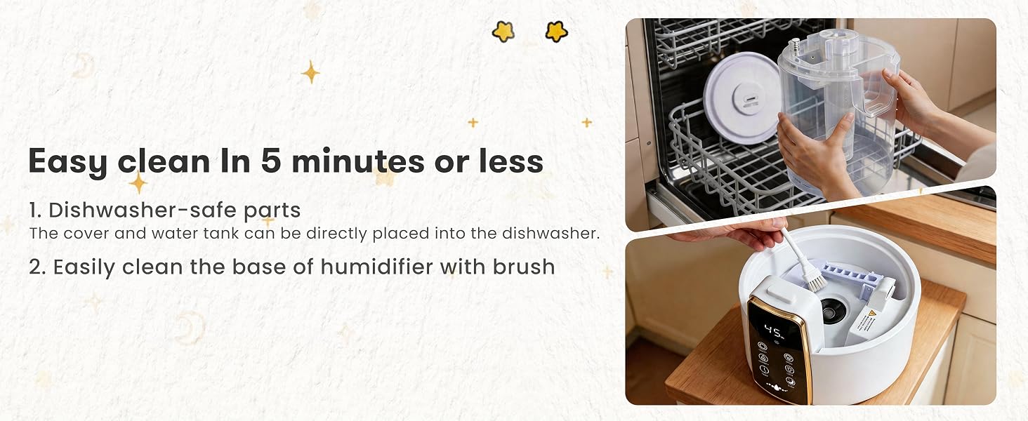Easy clean In 5 minutes or less