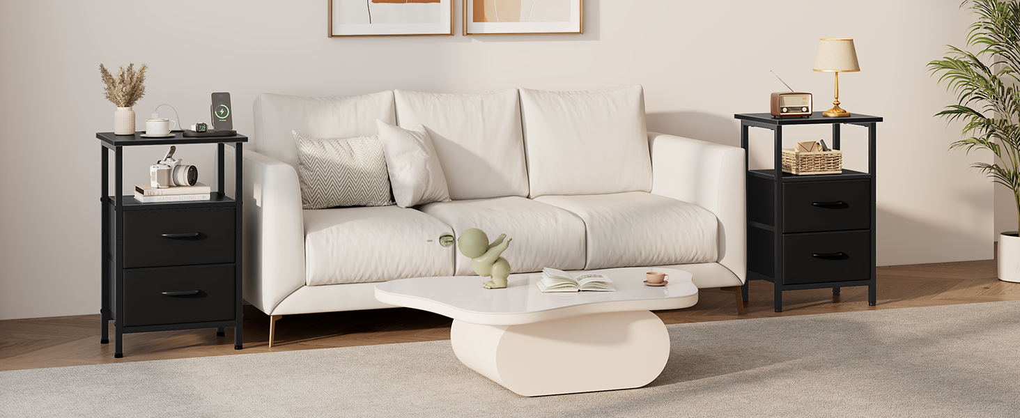 Nightstand with Charging Station