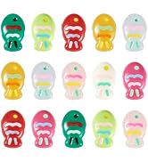 Craftdady 20Pcs Acrylic Enamel Fish Beads Colorful Cute Sea Animal Imitation Jelly Beads Opaque O...