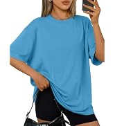 Trendy Queen Womens Oversized Summer T Shirts Plus Size Batwing Cute Casual Tops Short Sleeves Fa...