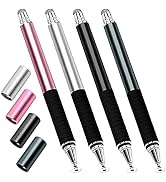 Capacitive Stylus Pen (4 Pack), Universal Stylist Pens [2 in 1 Precision Series] Fine Point Disc ...