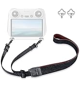 Lykus Lanyard/Neck Strap/Leash for DJI RC/RC 2/RC Pro/RC Plus, Black Strap, Crown-shaped Screws, ...