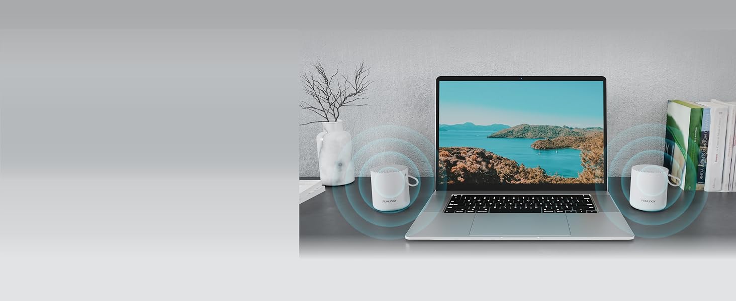 FUNLOGY Portable Mini2 Pair Two for True Stereo