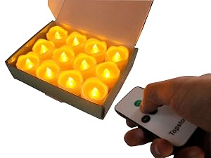 flameless flickering candles with remote and timer
