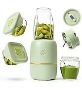 Kwiplee Bubble Blender, Baby Food Maker &amp; Puree Blender with 2 Borosilicate Glass Cups, Compact B...