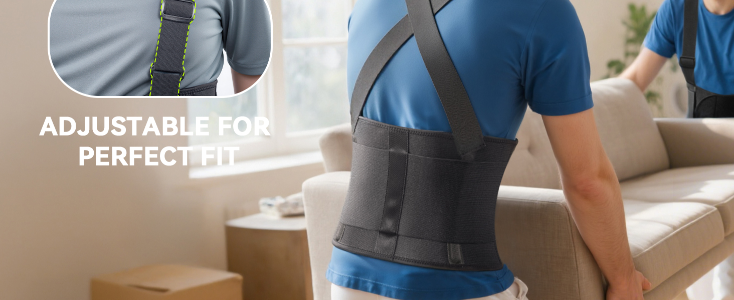 adjustable back brace for heavy lifting