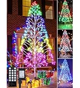 Joomer Christmas Tree Lights,7.6FT 336 LED Birch Tree with Lights Artificial Twig Light with Remo...