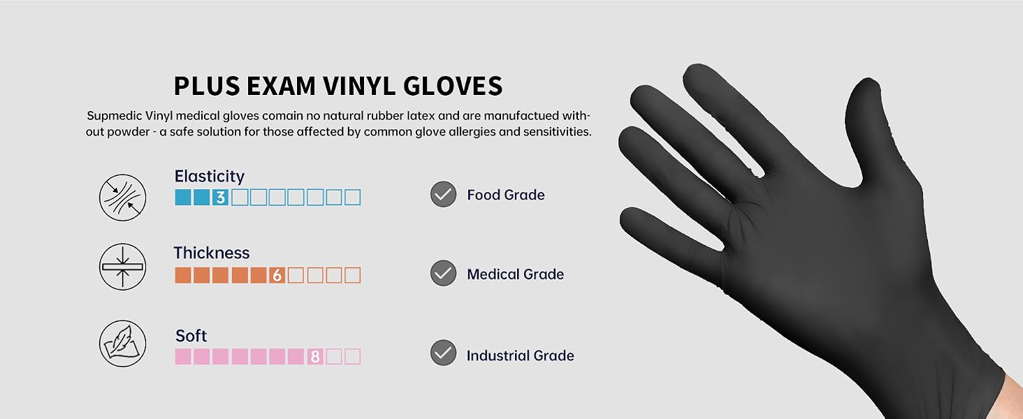 Supmedic Premium vinyl gloves