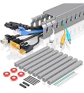 Open Slot Wire Duct Kit, 125.6"(8 x 15.7) Server Rack Cable Management, Cable Management Raceway ...