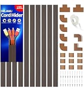Delamu 157in Cord Hider Wall, TV Cable Hider Cord Covers for Wires on Wall, Large Cable Cover Rac...