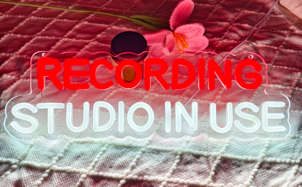 Recording Studio in Use Neon Sign