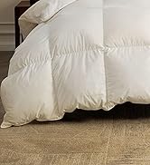 BPC Organic Feather Down Comforter Oversized King, Hotel-Luxury Fluffy Duvet Insert with Cotton C...