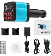 37MP 1080P 60FPS USB C-Mount Microscope Camera, Industry Video Camera with HDMI Cable &amp; Conversio...