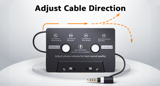 3.5mm aux cassette adapter