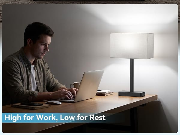 bedside table lamps set of 2
