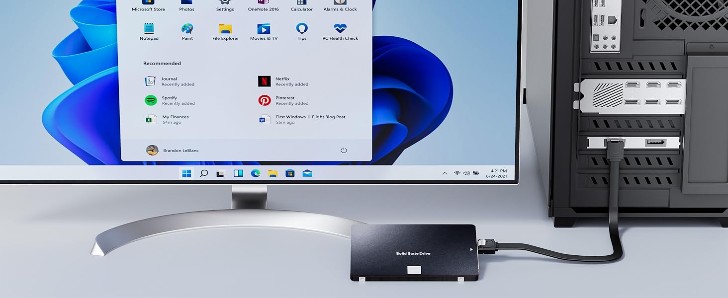 SATA III (6 Gbit/s) Straight Data Cable with Locking Latch for HDD/SSD/CD and DVD Drives