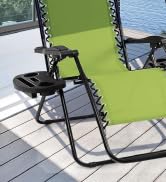 Giantex 2 PCS Zero Gravity Chair, Outdoor Chaise Lounge with Cup Holder, Patio Folding Chairs Rec...