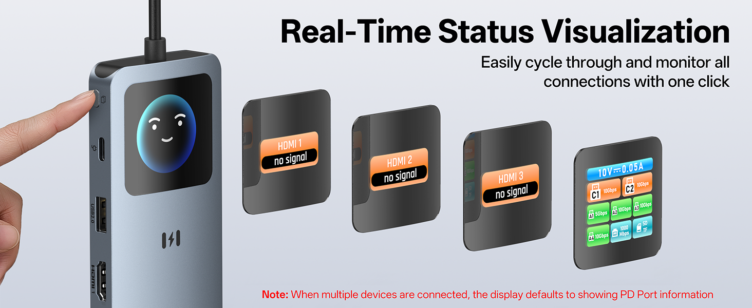 docking station with smart lcd display