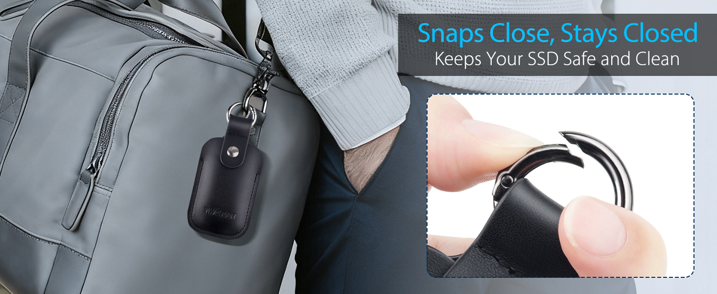TWOPAN Nano SSD Genuine Leather Case