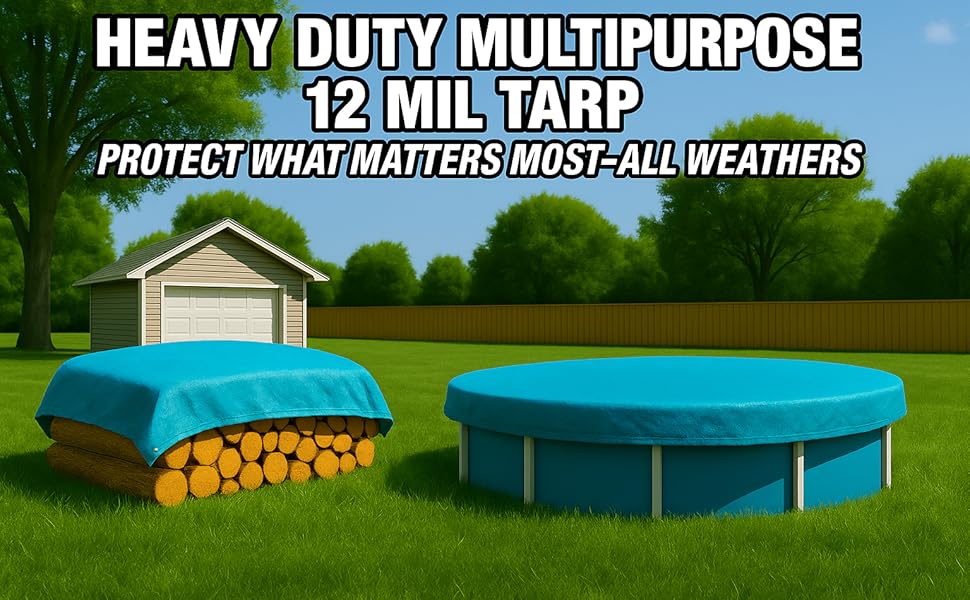 heavy duty tarp for wood and pool covering