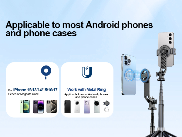 Selfie stick tripod suitable for different mobile phone models