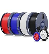 SUNLU PLA+2.0 3D Printer Filament Bundle, 4KG Upgrade PLA+ Filament 1.75mm, Tougher and Stronger,...