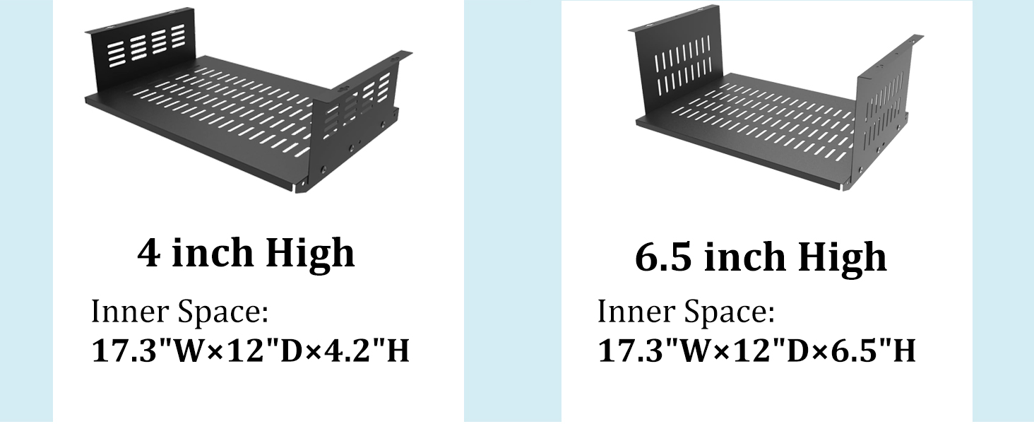 Under desk computer mount shelf