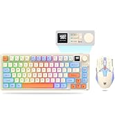 Attoe 75 % Wireless Gaming Keyboard and Mouse Combo, Tri-Mode BT5.0/2.4GHz/USB-C, Mechanical Keyb...