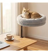 Sunhoo Cat Desk Bed 360° Rotating Height Adjustable Desktop Mount Hammock Kitten Perch Easy Setup...
