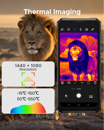  DOOGEE Fire 6 Max(2025) 5G Rugged Smartphone with Thermal Image Camera