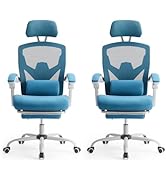 Sweetcrispy Office Computer Desk Chair Set of 2, Ergonomic High-Back Mesh Rolling Work Swivel Cha...