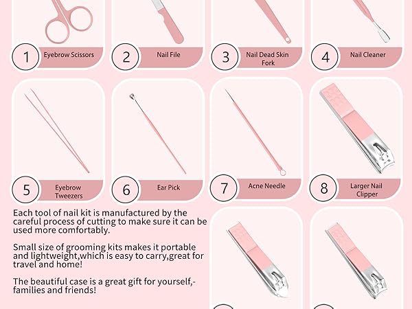 tweezers and nail clipper set