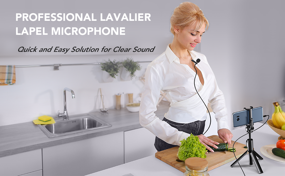 Professional Lavalier Lapel Microphone