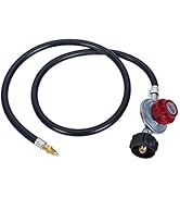 GasSaf 4FT 0-10PSI Adjustable High Pressure Propane Regulator Grill Connector with Hose for Table...