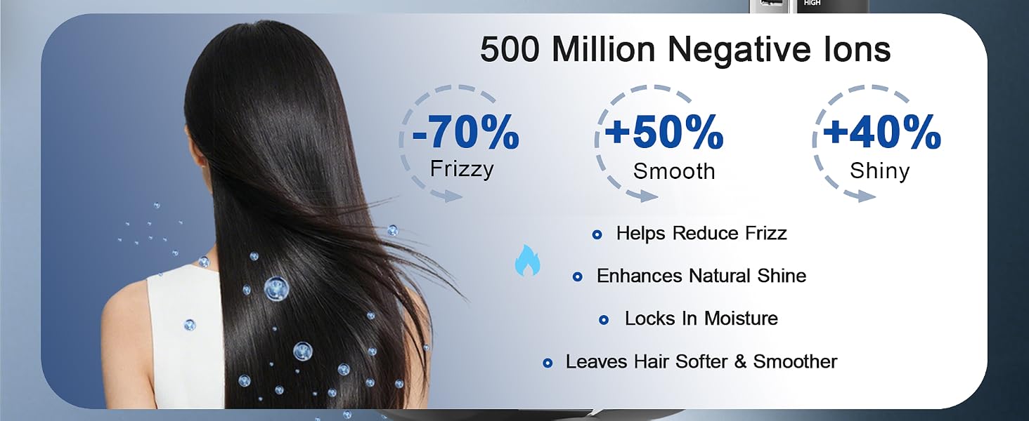 500 Million negative lons hair dryer blow High-Speed hair dryer