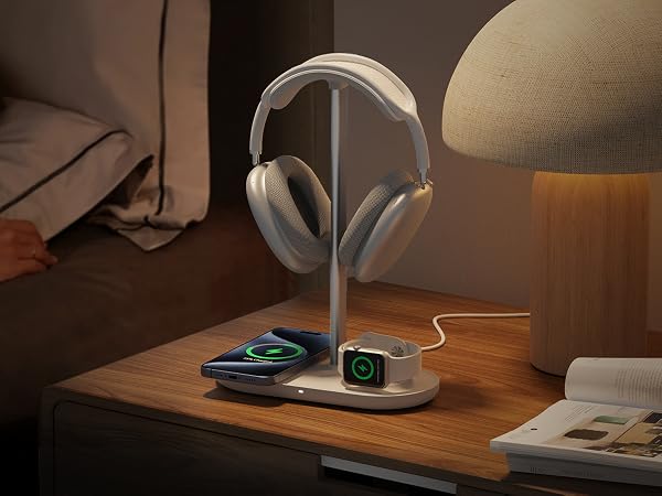 headphone stand with wireless charger