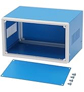 Zulkit Electronic Enclosures Blue Metal Enclosure Project Case DIY Box Junction Case Enclosure Pr...