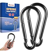 6.9 Inch Spring Snap Hooks 1200LBS Capacity, Carabiner Clip, Heavy Duty Rope Connector, Quick Lin...