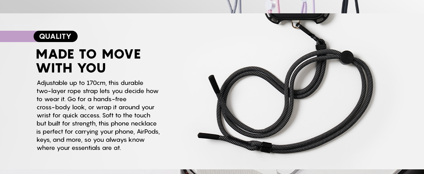 CASETiFY 6mm Rope Cross Body Strap with Card
