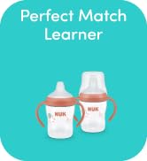 NUK Perfect Match Learner Cup, 5 oz, 2 pack – Soft Spout, Easy-Grip Handles, BPA Free, Spill Proo...