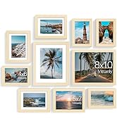 Vittanly 10 Pack Picture Frames Collage Wall Decor, Gallery Frame Set for Wall Mounting or Tablet...