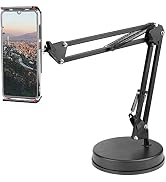 Overhead Phone Mount Stand ChromLives Phone Video Stand Articulating Arm Phone Mount Table Top wi...