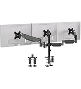 Pholiten Triple Monitor Mount for Desk, 2 Gas Spring Monitor Arms for 17-32 inches Screen, Fully ...