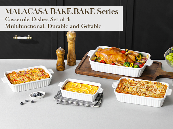 casserole dishes set of 4