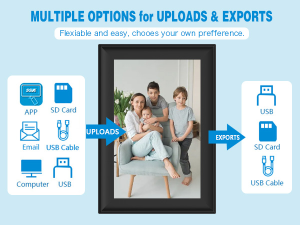 FRAMEO 10.1 Inch Smart WiFi Digital Photo Frame